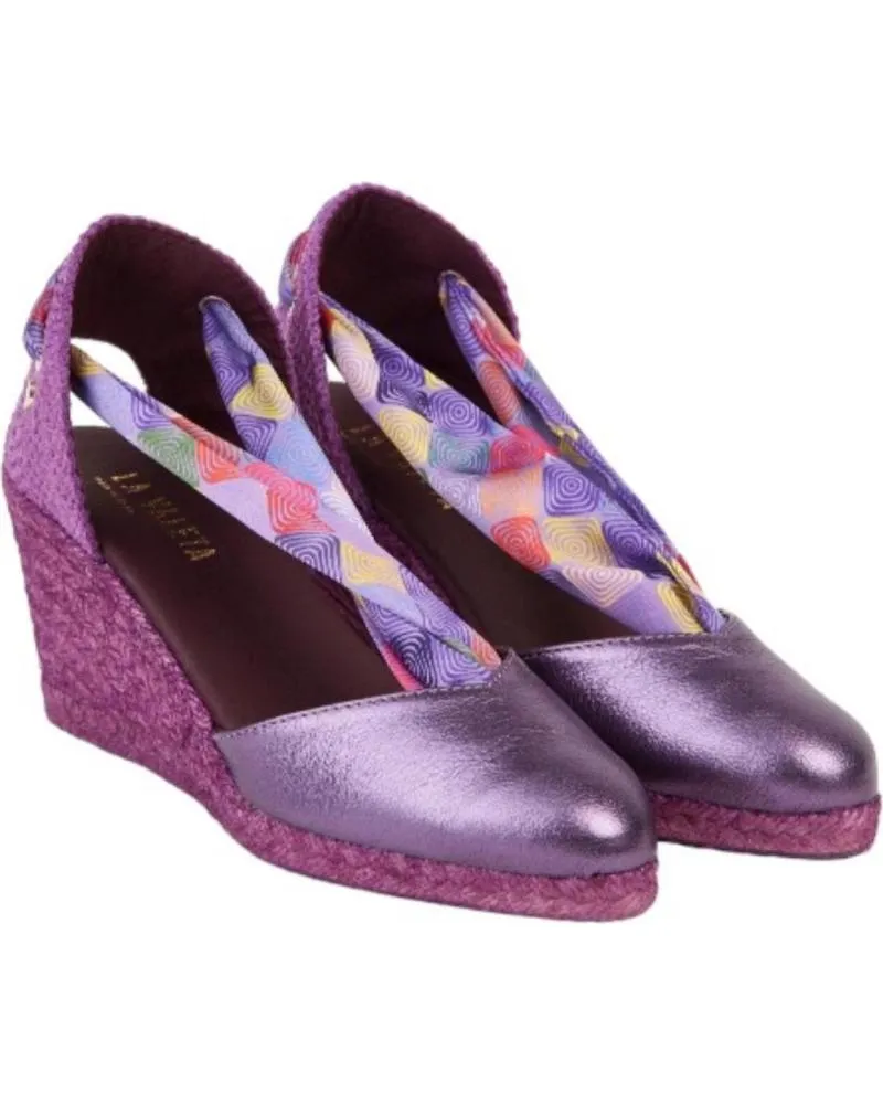Sandalias de Mujer LA VALETA ALPARGATAS MORADAS PURPURA