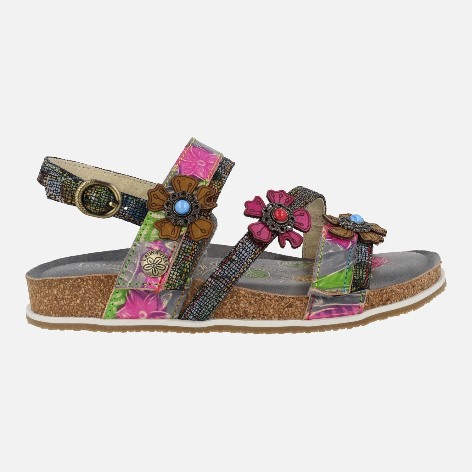 Sandalias de piel combinadas Laura vita Bryciano 05