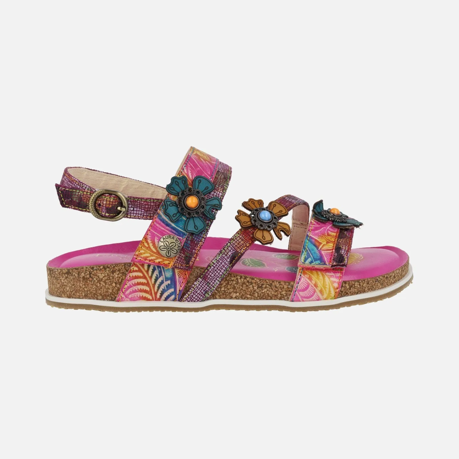 Sandalias de piel combinadas Laura vita Bryciano 05