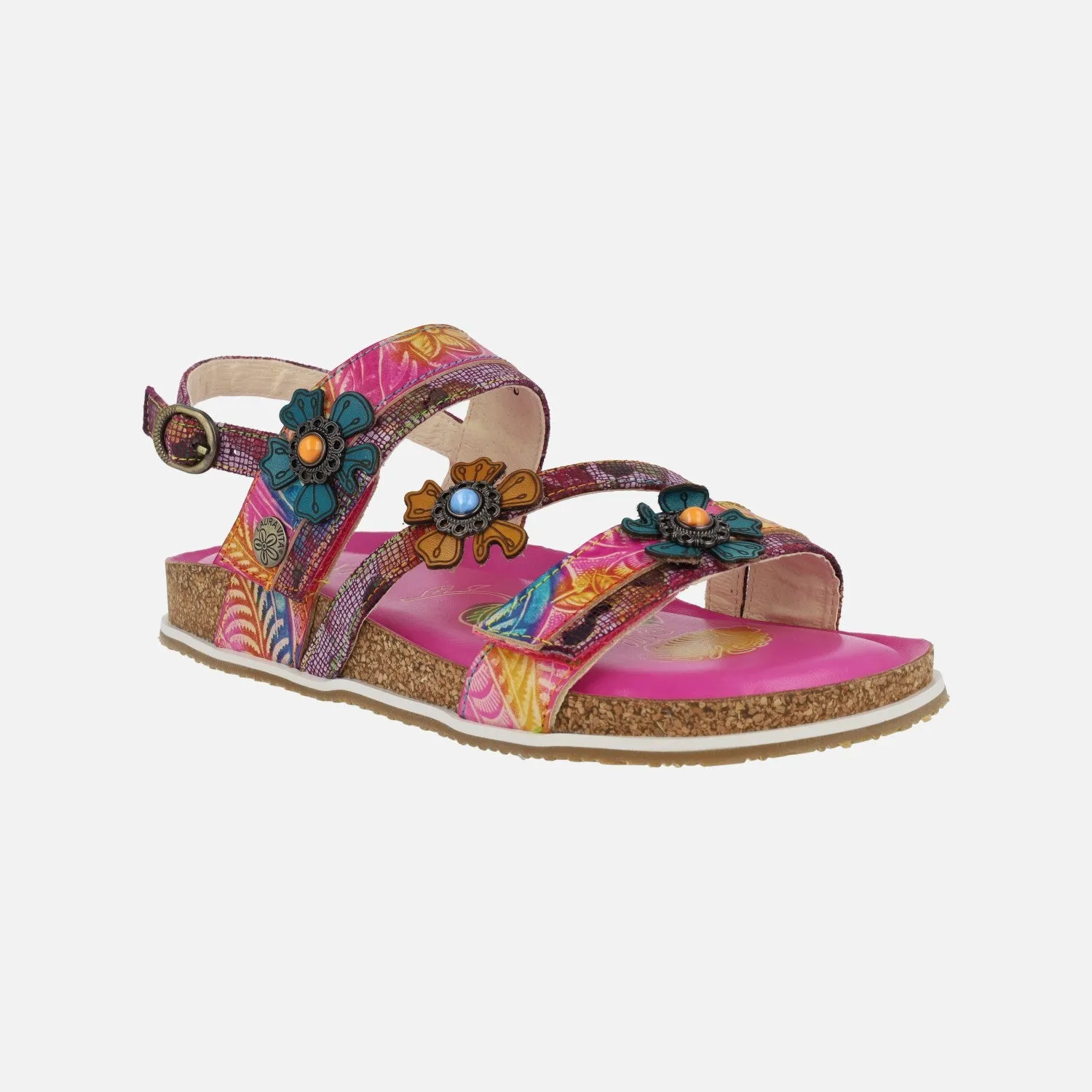 Sandalias de piel combinadas Laura vita Bryciano 05