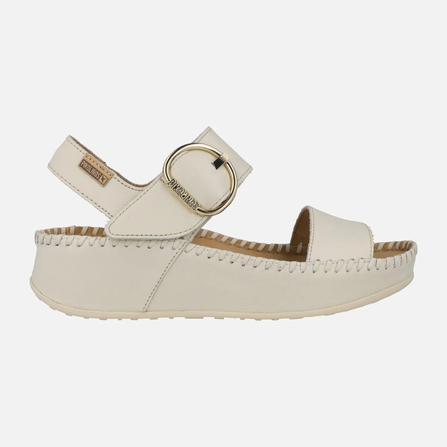 SANDALIAS DE PIEL CON PLATAFORMA Y CIERRE DE VELCRO MARINA W1C0709