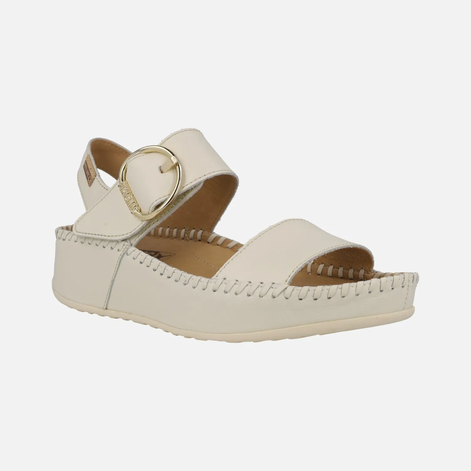 SANDALIAS DE PIEL CON PLATAFORMA Y CIERRE DE VELCRO MARINA W1C0709