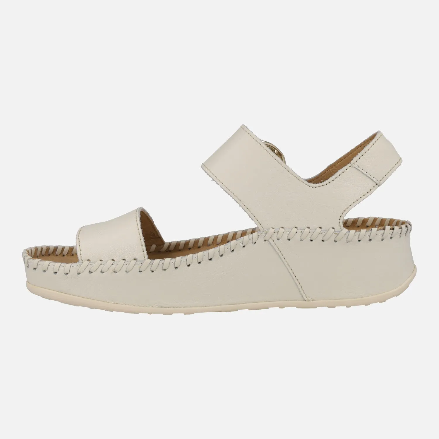 SANDALIAS DE PIEL CON PLATAFORMA Y CIERRE DE VELCRO MARINA W1C0709