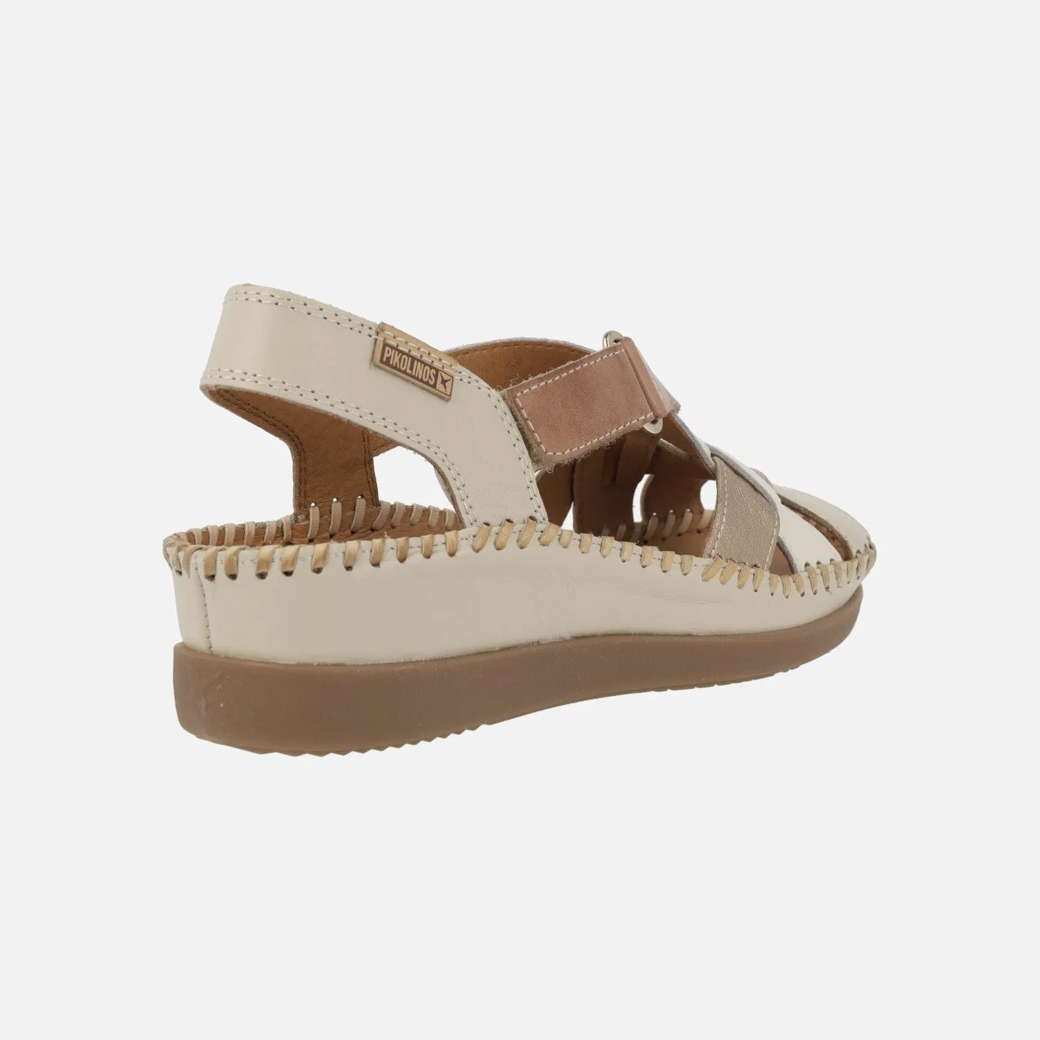 SANDALIAS DE PIEL CON TIRAS COMBINADAS CADAQUES W8K0741C2 MARFIL