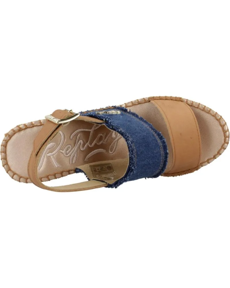 Sandalias REPLAY  de Mujer SANDALIAS MUJER MODELO RP4G0026T COLOR MARRON  DENIM
