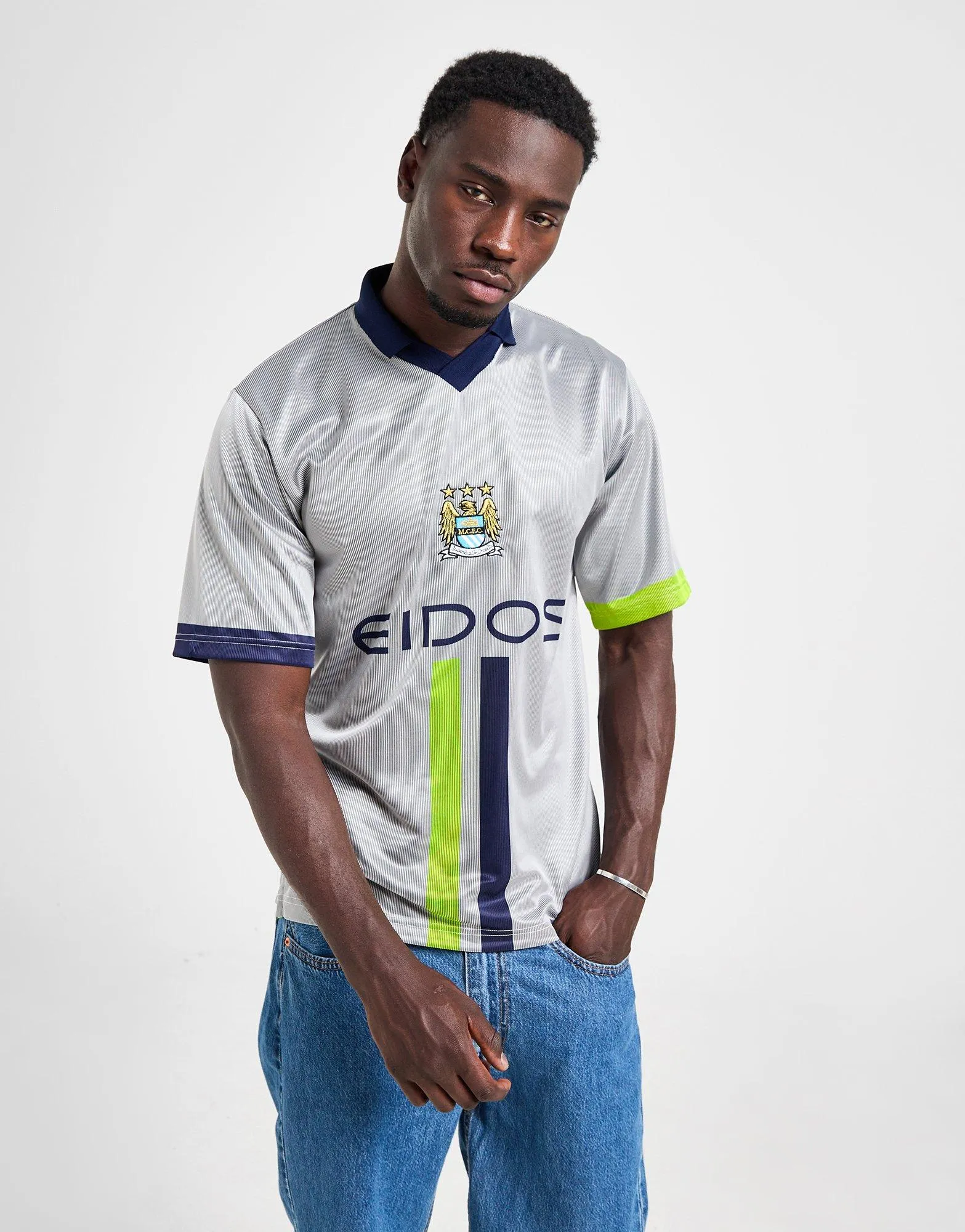 Score Draw Camiseta Retro Manchester City FC '00 Segunda equipación