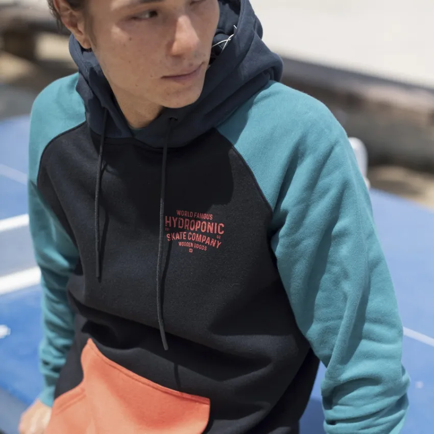SUDADERA HYDROPONIC UNISEX CON CAPUCHA FAMOUS GREEN / BLACK / NAVY / ORANGE REF.  2154501 VERDE/NEGRA/NARANJA
