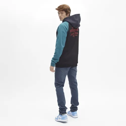 SUDADERA HYDROPONIC UNISEX CON CAPUCHA FAMOUS GREEN / BLACK / NAVY / ORANGE REF.  2154501 VERDE/NEGRA/NARANJA