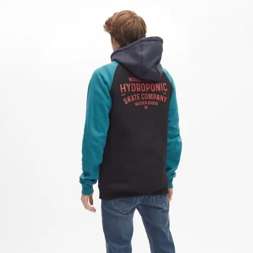 SUDADERA HYDROPONIC UNISEX CON CAPUCHA FAMOUS GREEN / BLACK / NAVY / ORANGE REF.  2154501 VERDE/NEGRA/NARANJA