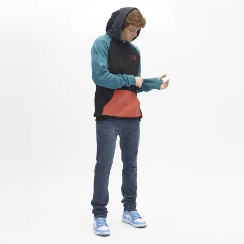 SUDADERA HYDROPONIC UNISEX CON CAPUCHA FAMOUS GREEN / BLACK / NAVY / ORANGE REF.  2154501 VERDE/NEGRA/NARANJA