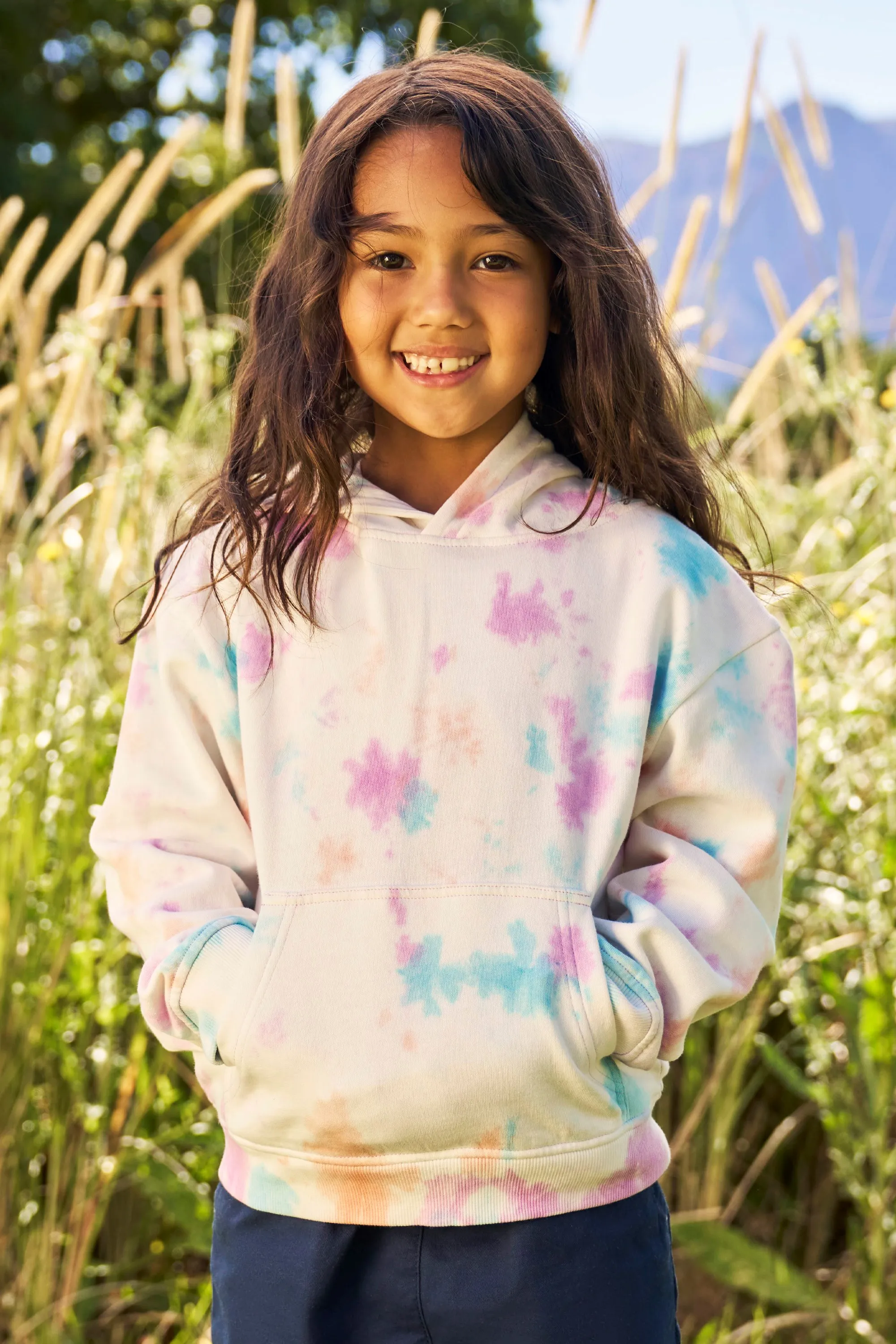 Sudadera orgánica infantil teñida
