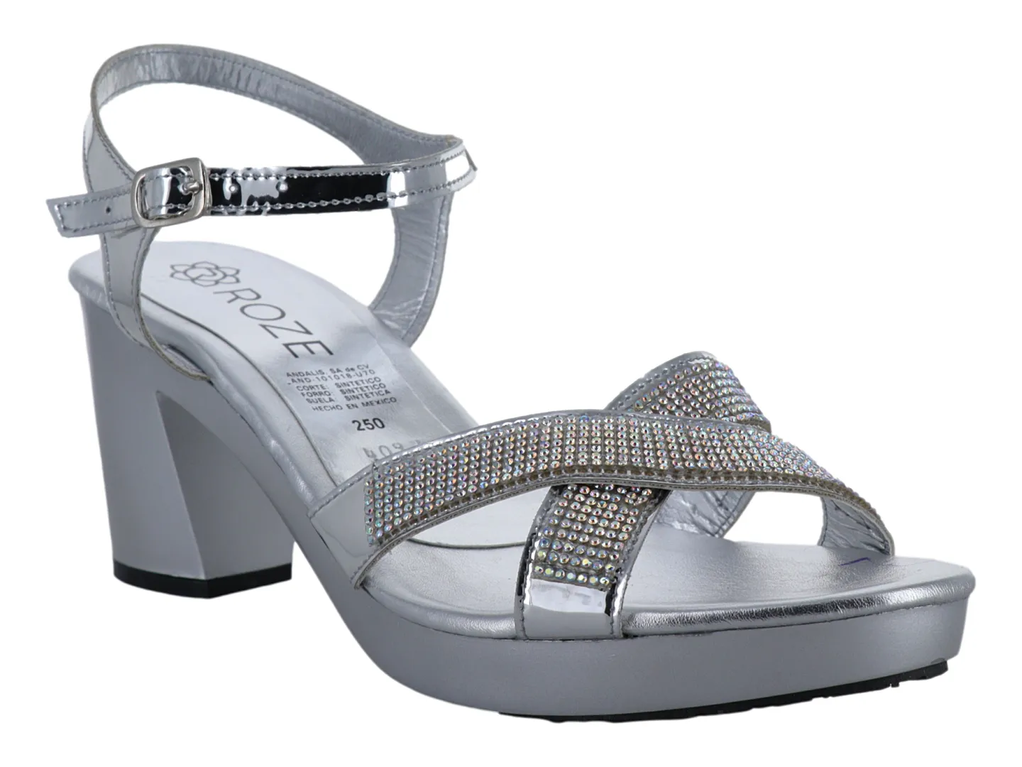 Tacones Roze 4091 Plata Para Mujer