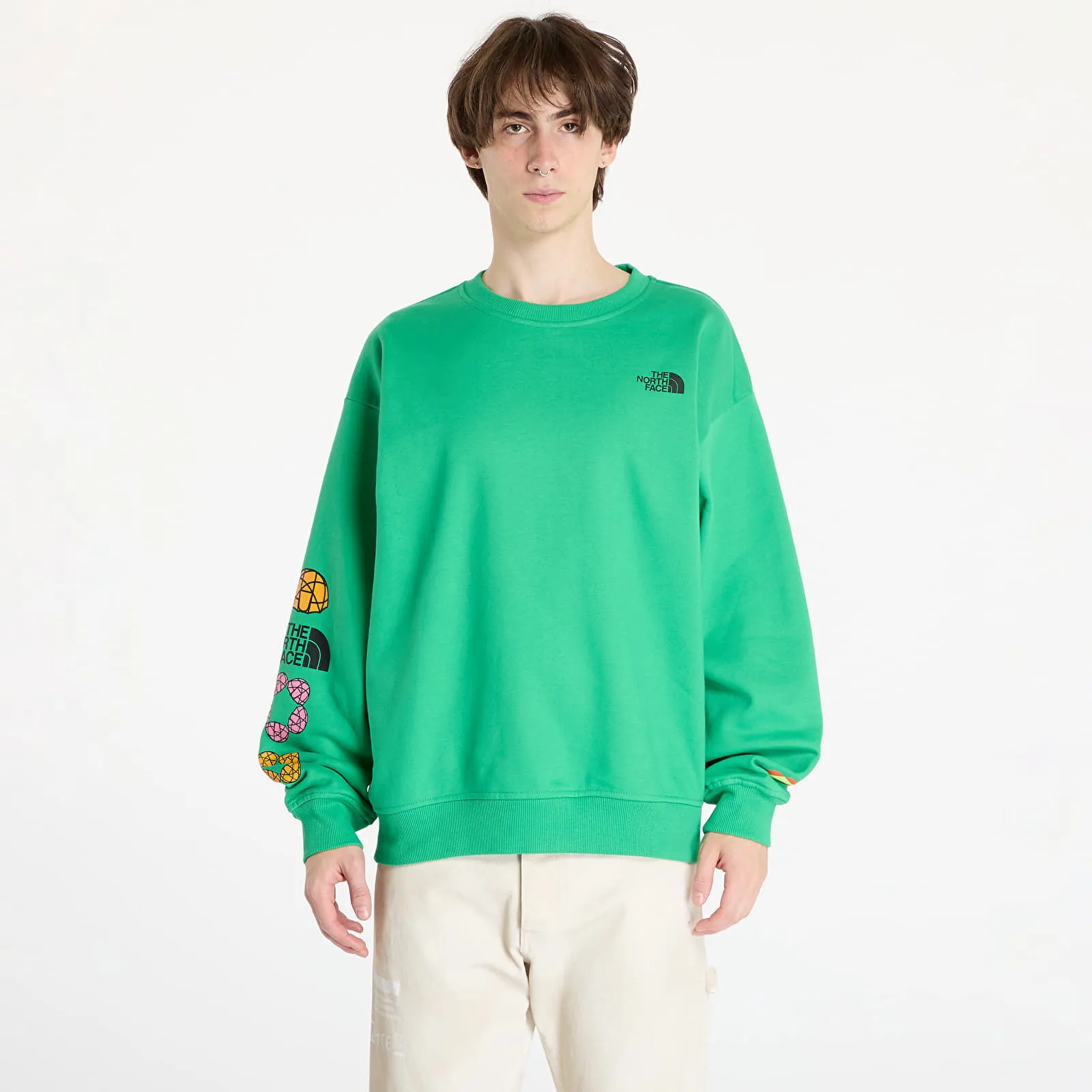 The North Face Sweatshirt x Yinka Ilori Graphic Crew Sweatshirt UNISEX Optic Emerald S