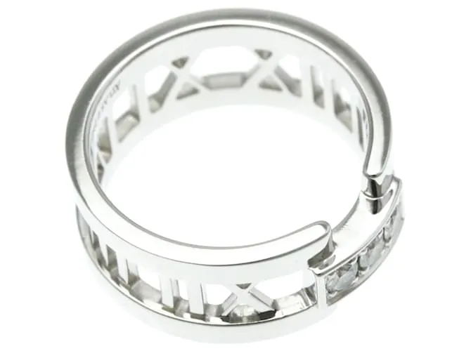 Tiffany & Co Anillo de diamante de moda en oro blanco Tiffany Atlas (18K) Plata 