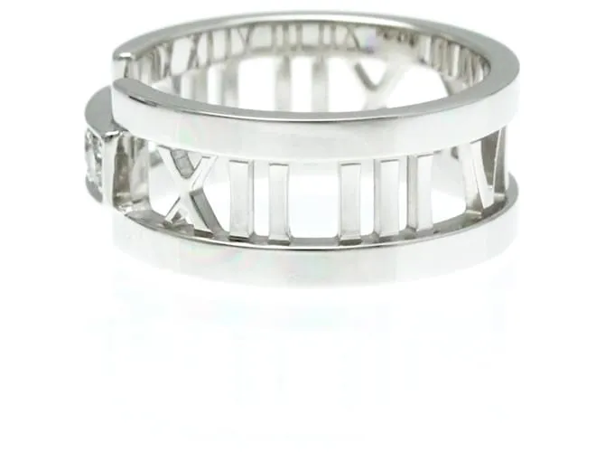 Tiffany & Co Anillo de diamante de moda en oro blanco Tiffany Atlas (18K) Plata 