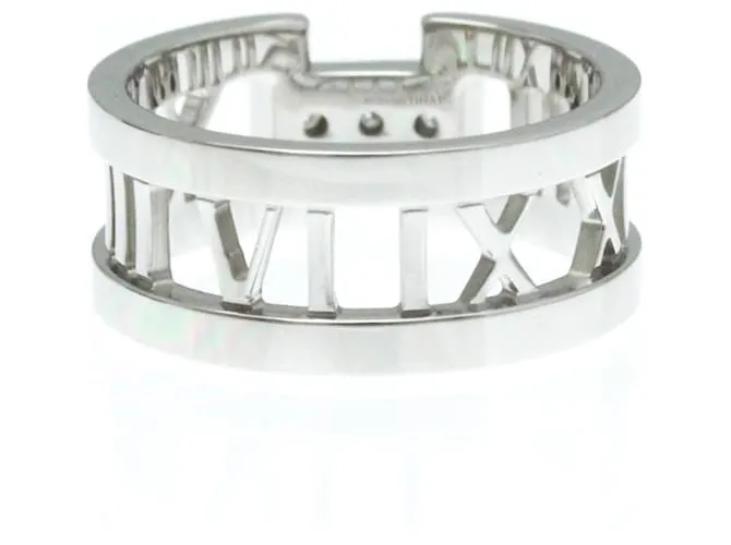 Tiffany & Co Anillo de diamante de moda en oro blanco Tiffany Atlas (18K) Plata 