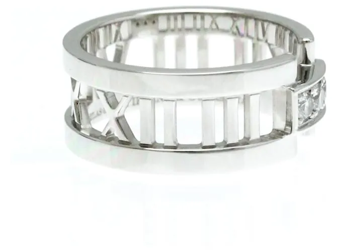 Tiffany & Co Anillo de diamante de moda en oro blanco Tiffany Atlas (18K) Plata 