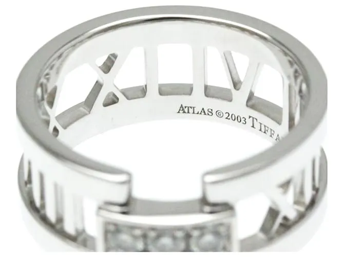 Tiffany & Co Anillo de diamante de moda en oro blanco Tiffany Atlas (18K) Plata 