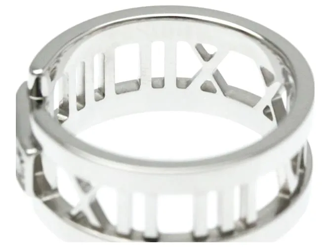 Tiffany & Co Anillo de diamante de moda en oro blanco Tiffany Atlas (18K) Plata 