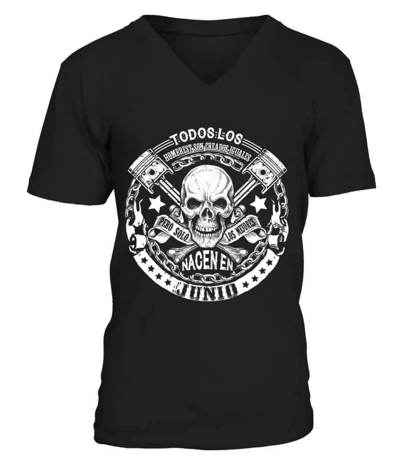 Todos los hombres son creados iguales solo los mejores nacen en enero Camiseta cuello en V Unisex