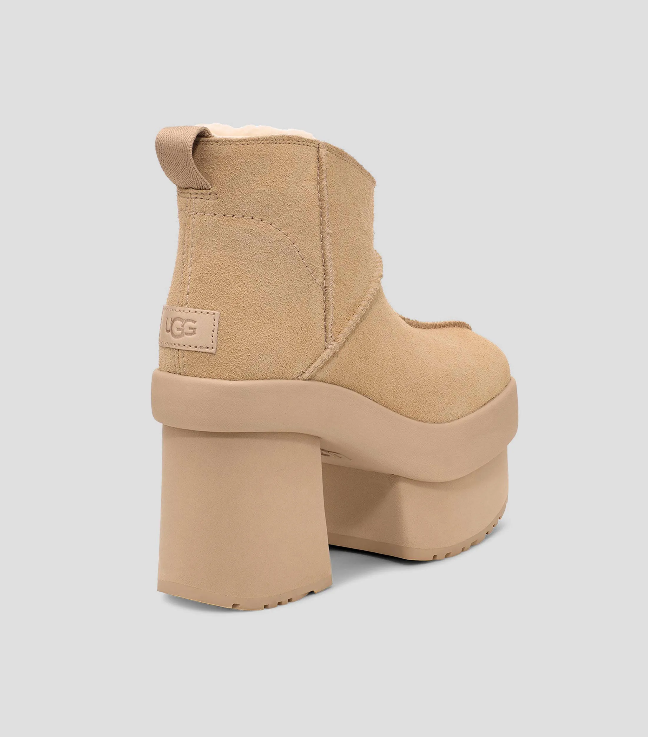 Ugg Botines en Piel con Tacón Alto Media Luna Mujer