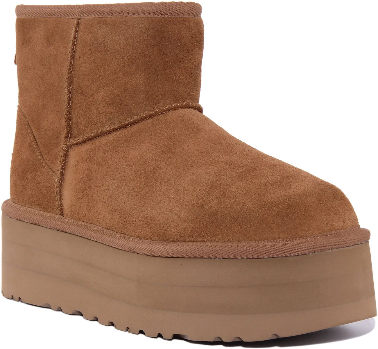 Ugg Classic Mini Bota de plataforma de ante para mujer en mocha