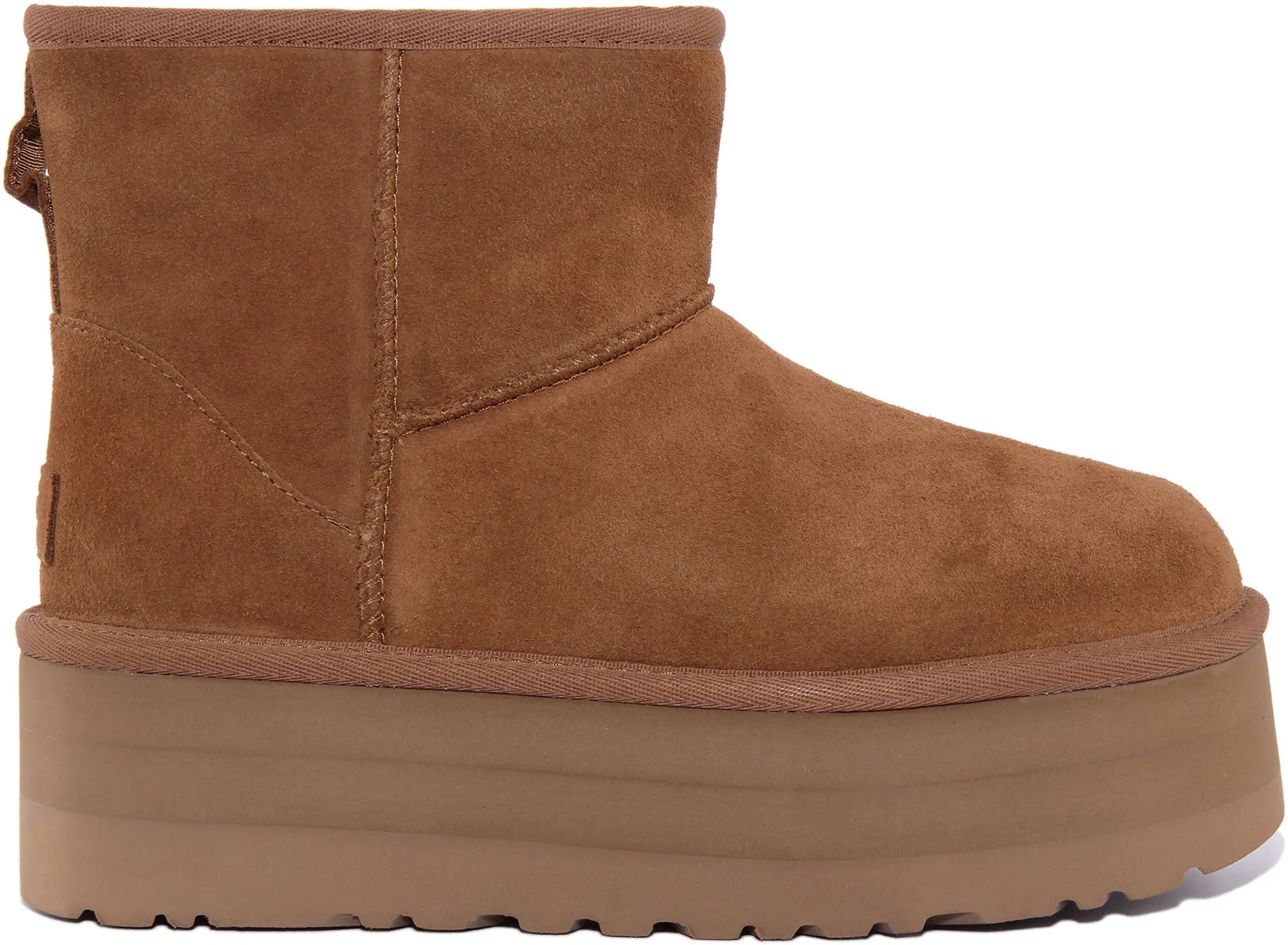 Ugg Classic Mini Bota de plataforma de ante para mujer en mocha