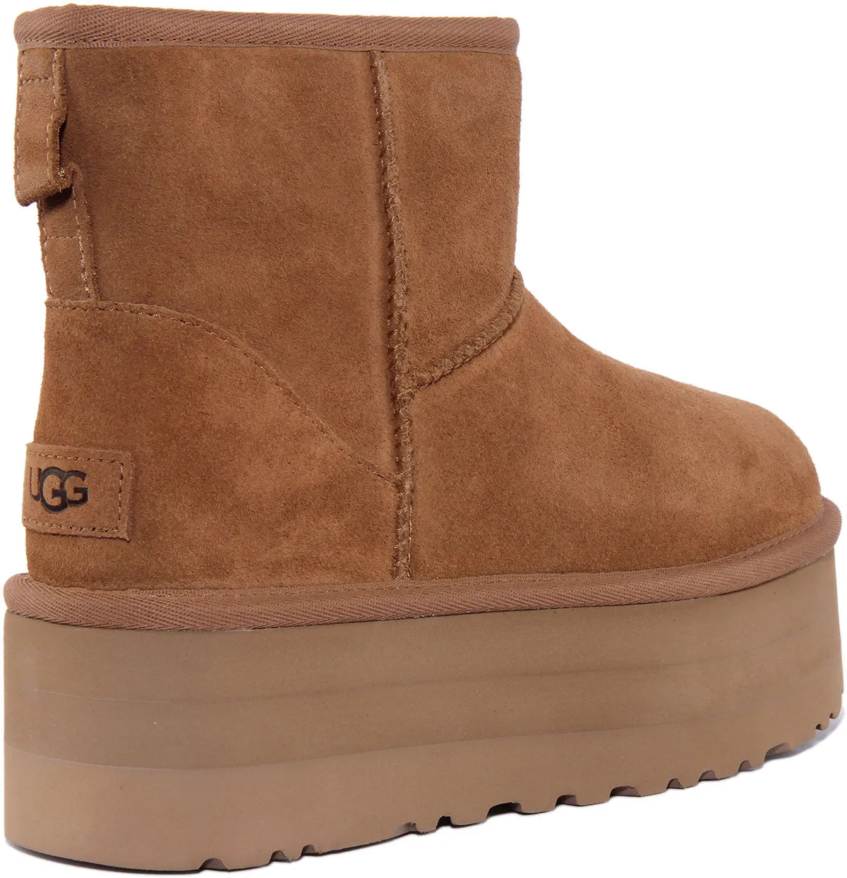 Ugg Classic Mini Bota de plataforma de ante para mujer en mocha