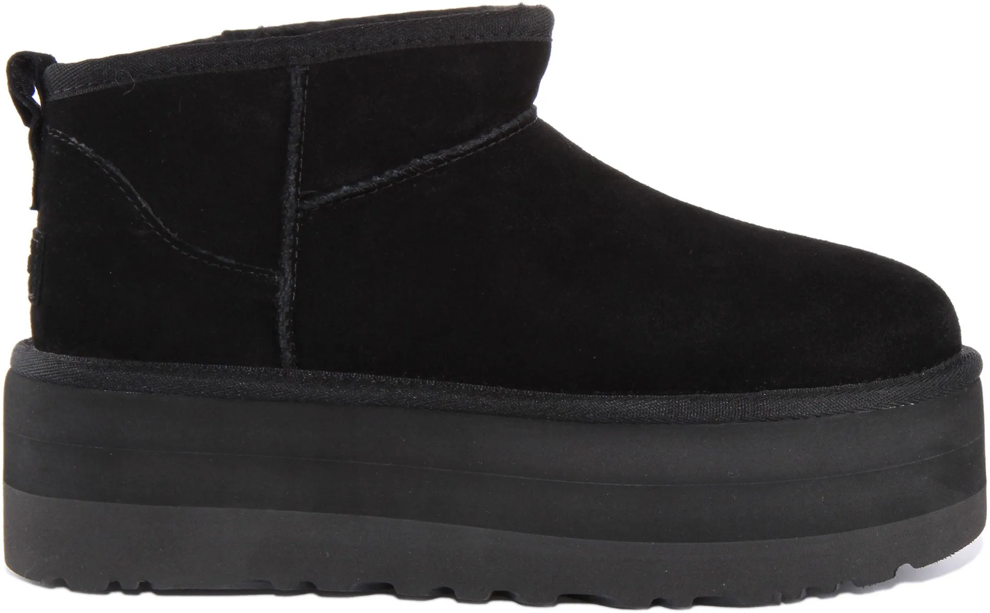 Ugg Classic Ultra Mini Bota de plataforma de ante para mujer en marino