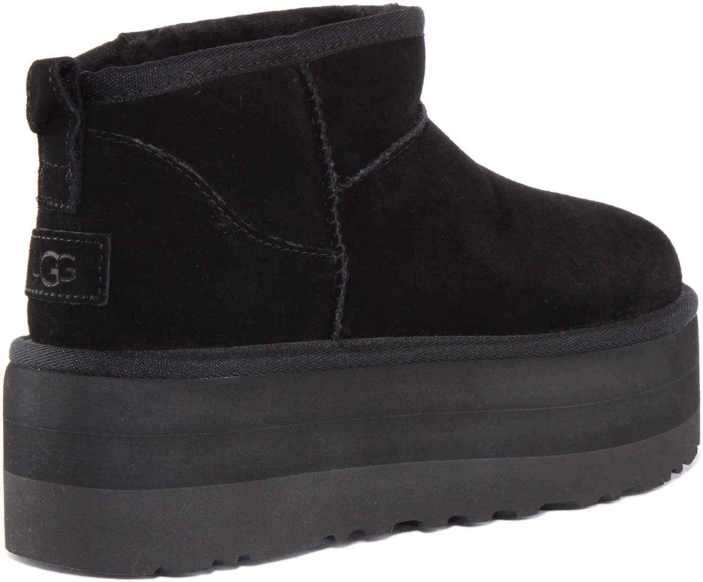 Ugg Classic Ultra Mini Bota de plataforma de ante para mujer en marino