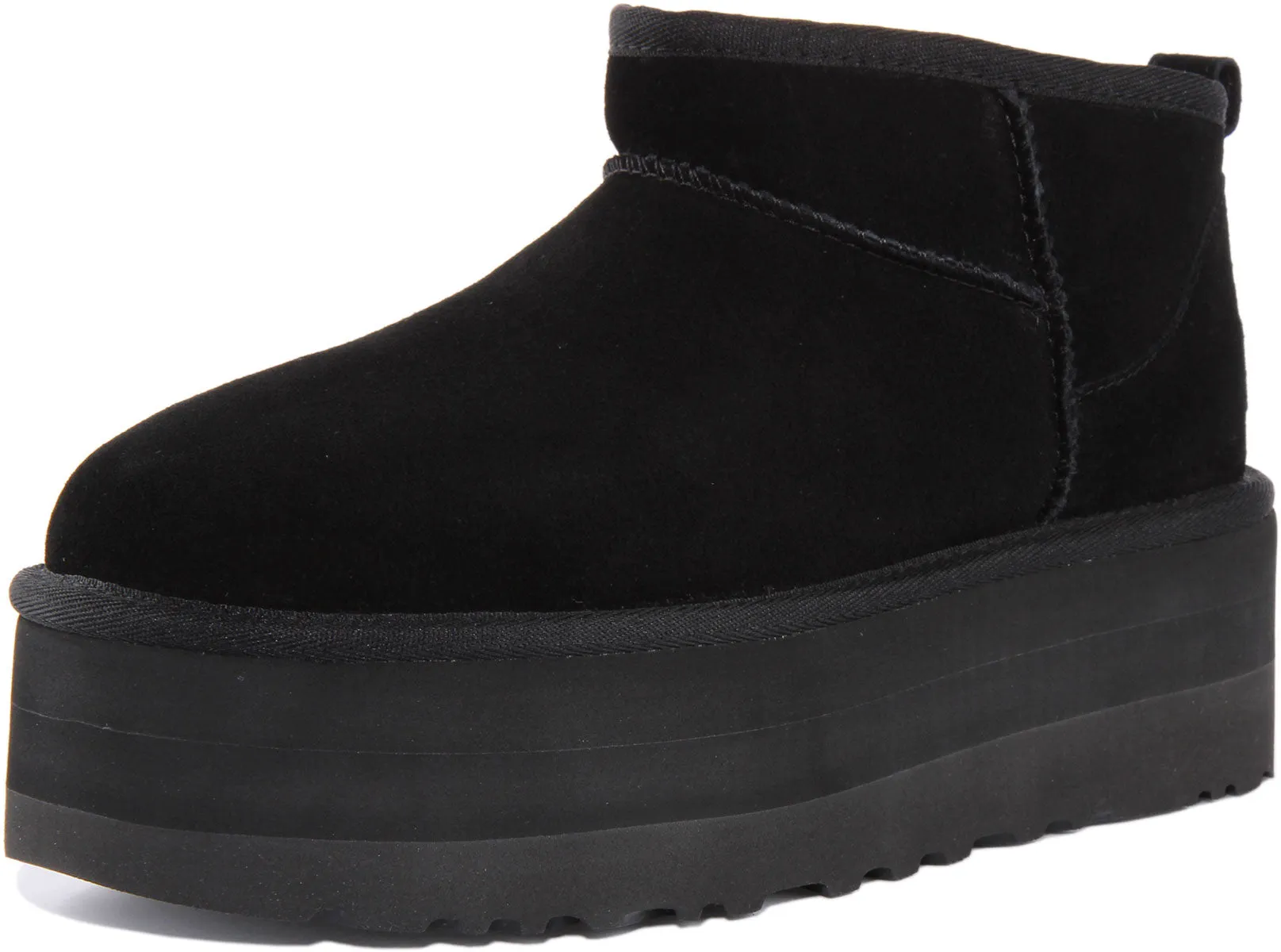 Ugg Classic Ultra Mini Bota de plataforma de ante para mujer en marino