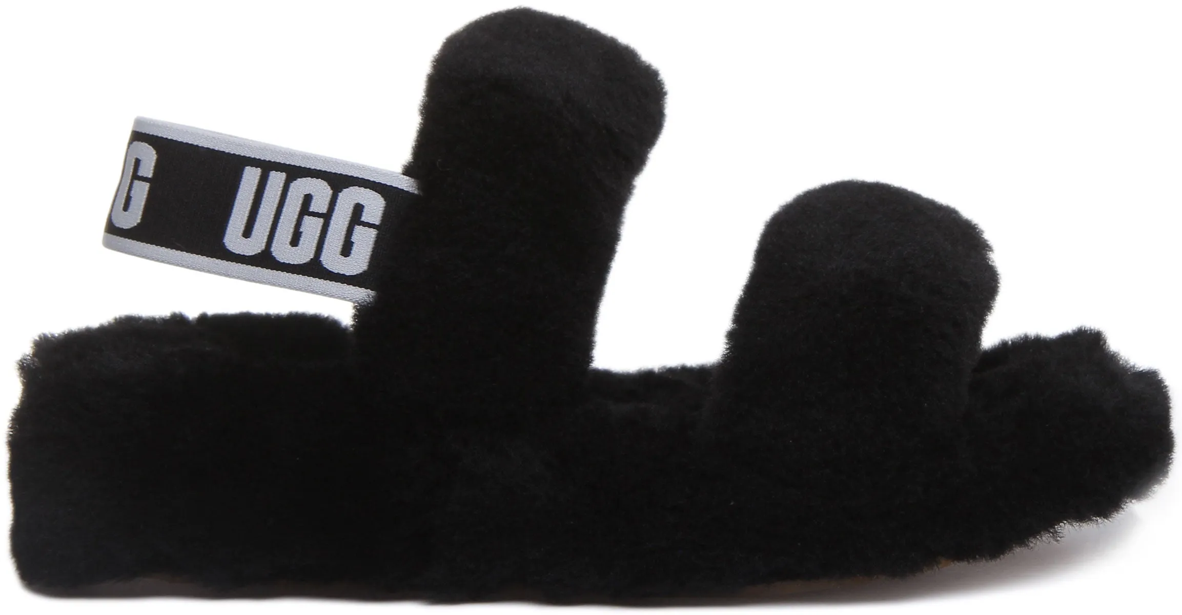 Ugg Oh Yeah Sandalia de piel de oveja con respaldo elástico para mujer en naranja