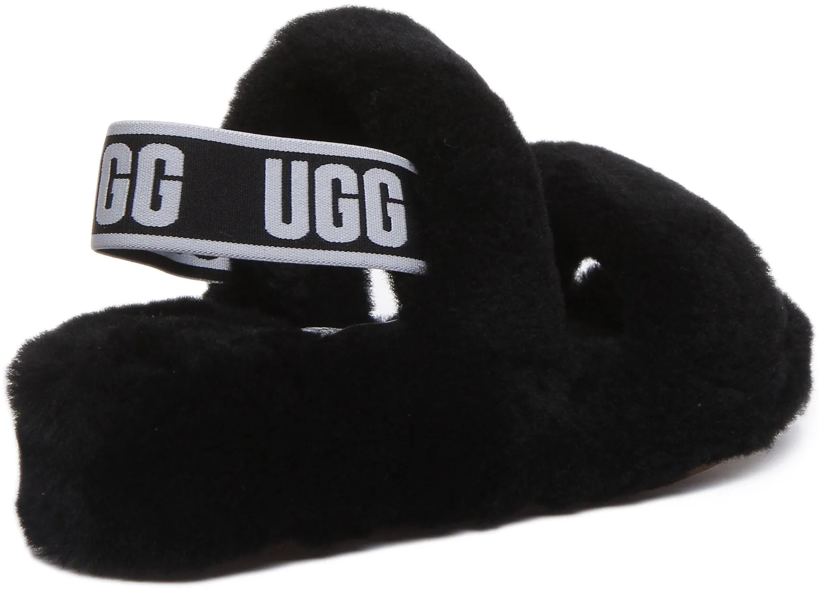 Ugg Oh Yeah Sandalia de piel de oveja con respaldo elástico para mujer en naranja