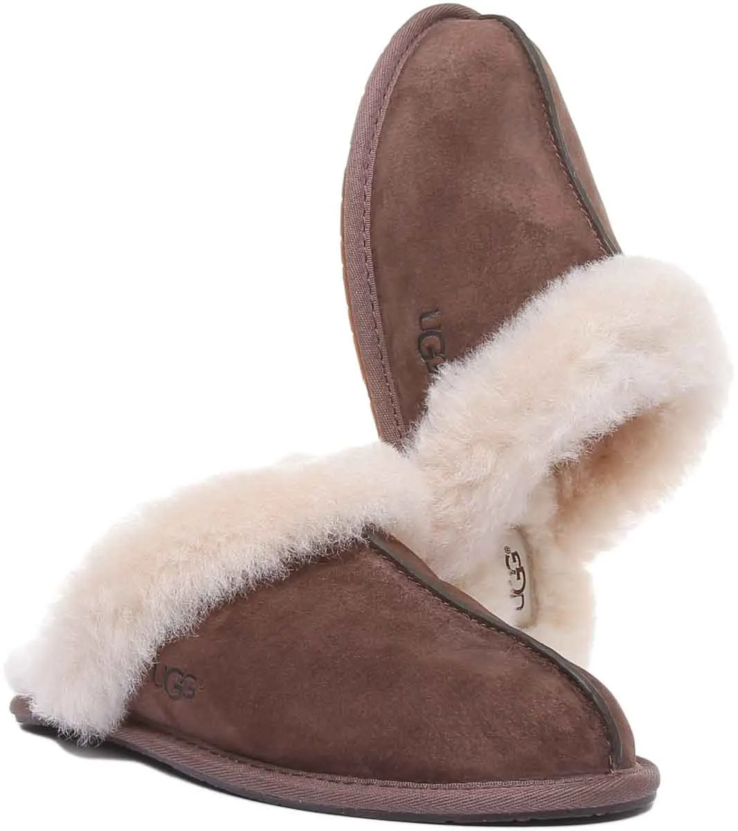 Ugg Scuffette 2 Pantuflas de piel de oveja para mujer en gris