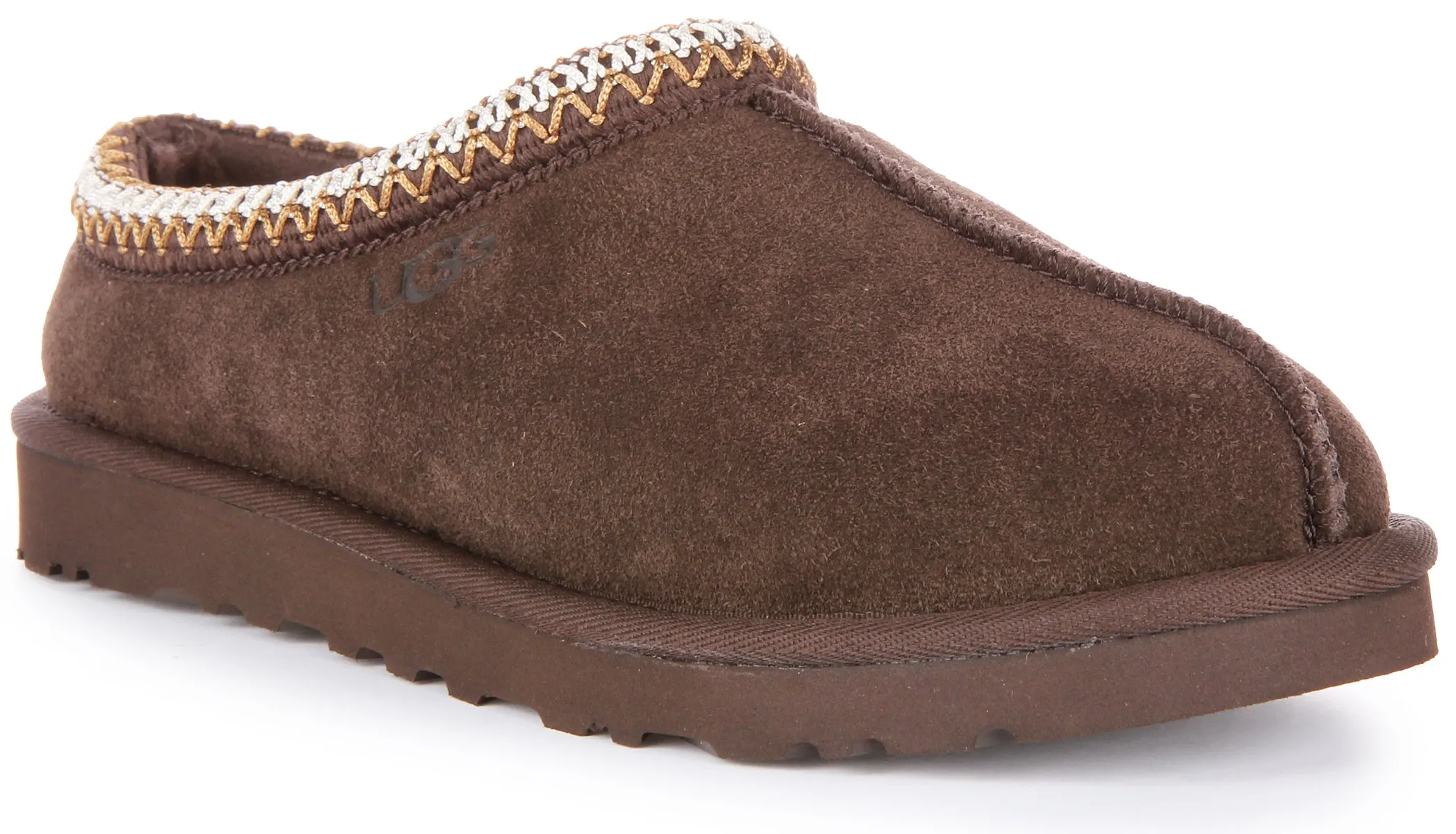 Ugg Tasman Pantuflas de exterior de ante trenzado para hombre en marrón choco