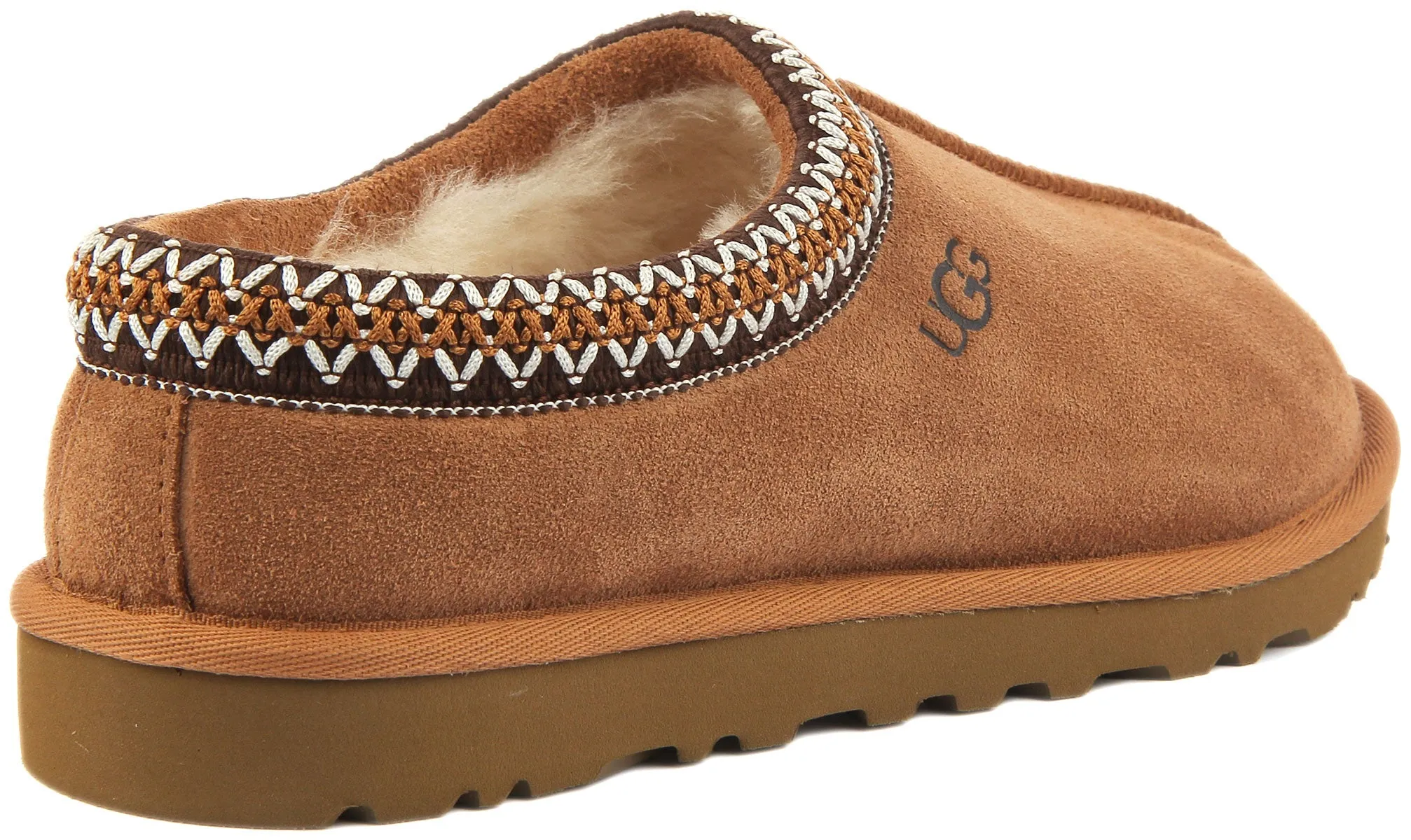 Ugg Tasman Pantuflas de exterior de ante trenzado para hombre en marrón choco