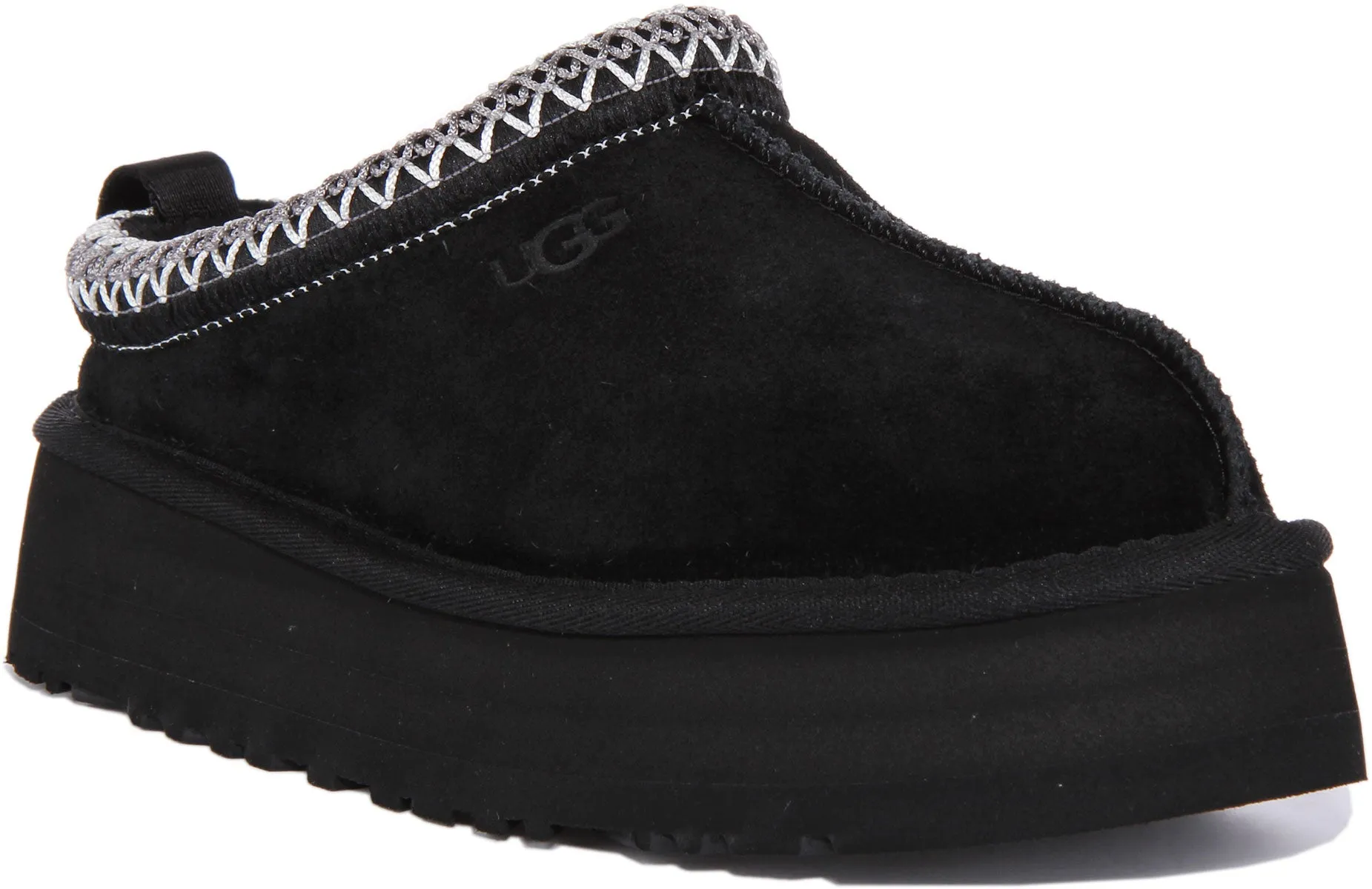 Ugg Tazz Pantuflas de ante para interior y exterior para mujer en castaño