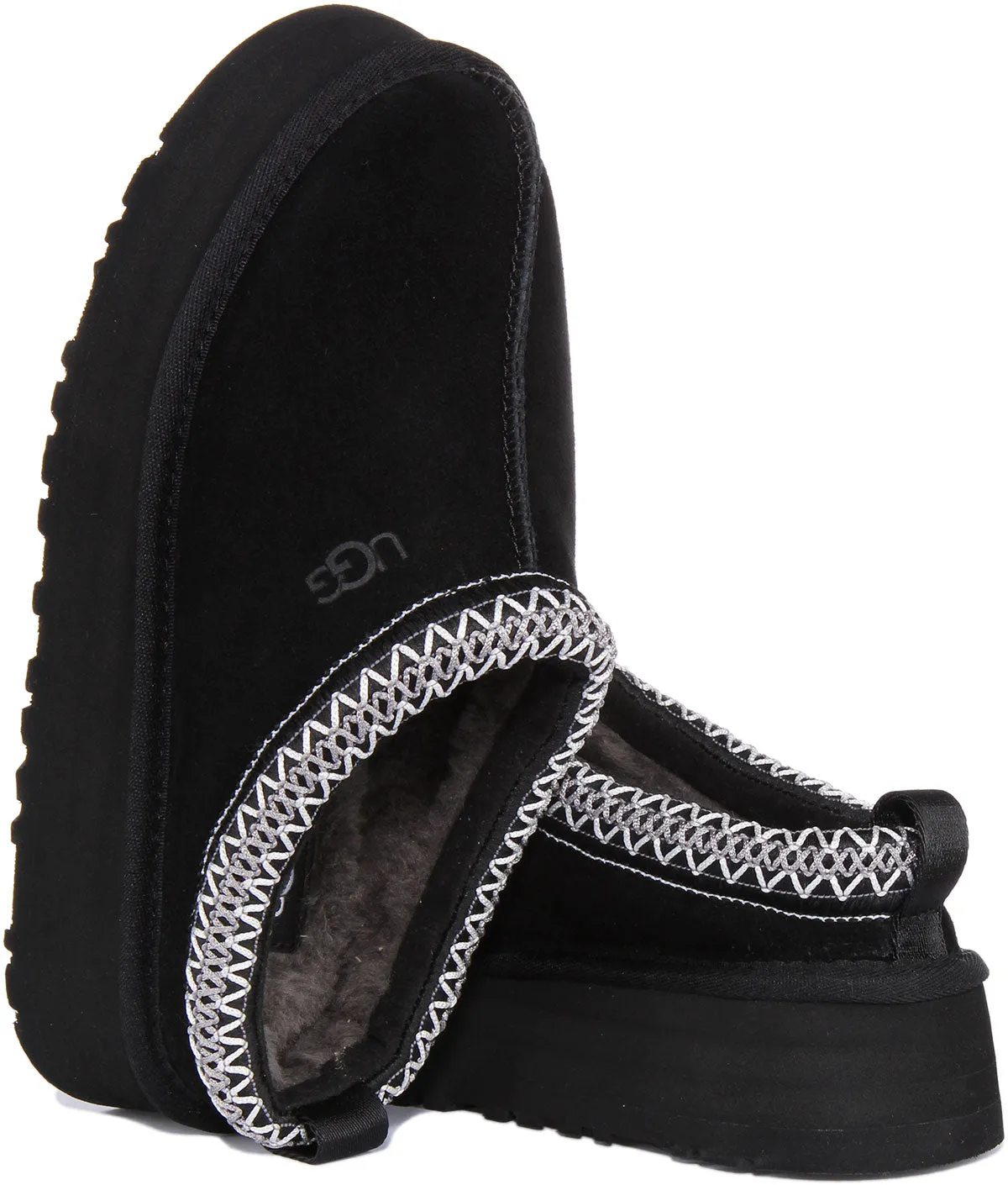 Ugg Tazz Pantuflas de ante para interior y exterior para mujer en castaño