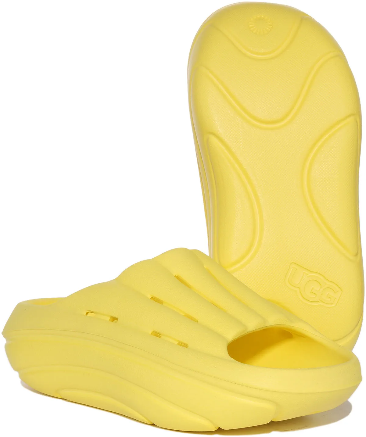 Ugg W Foamo Sandalia deslizante de goma EVA para mujer en fucsia