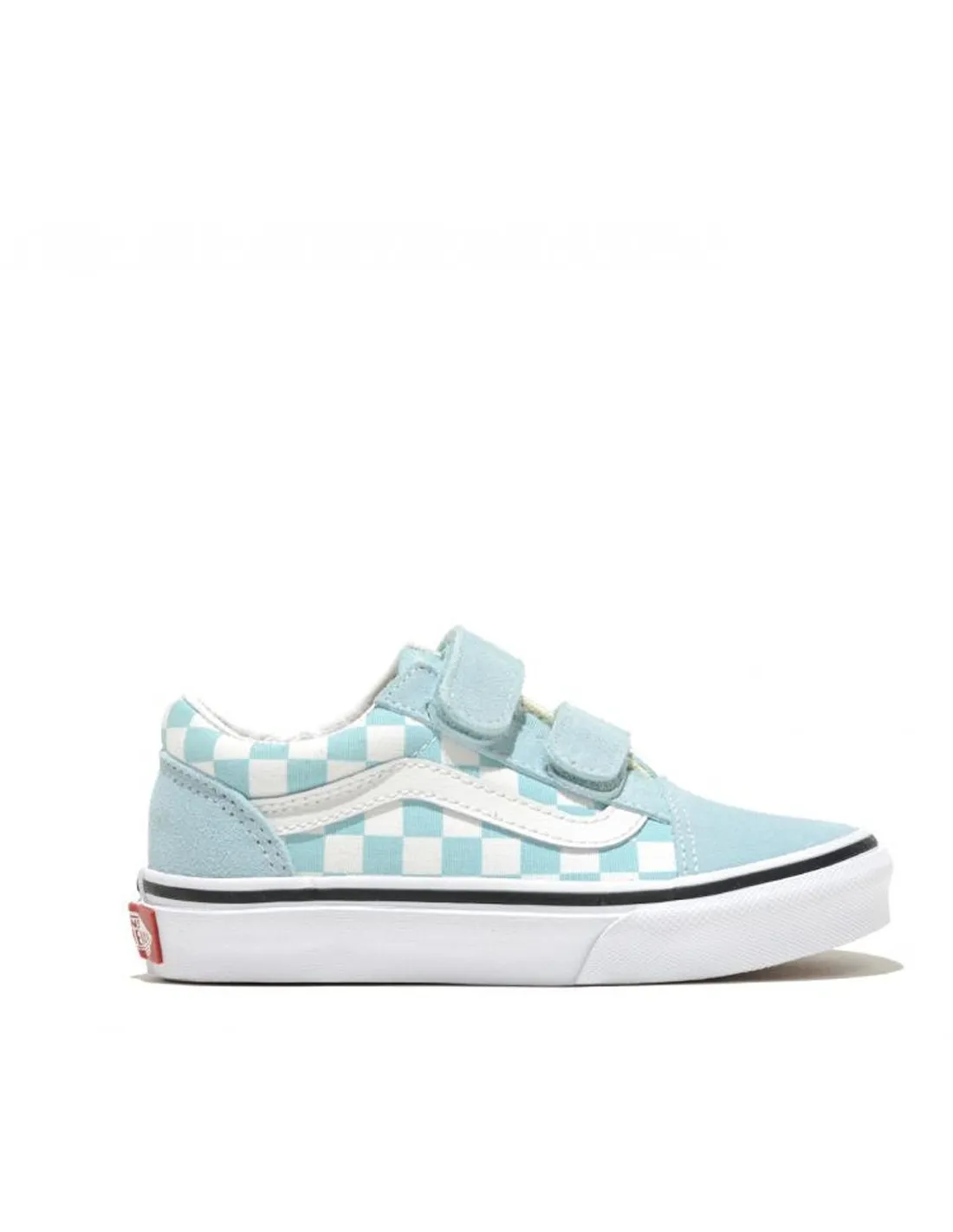 VANS OLD SKOOL V  THEORY CHECKERBOARD CANAL AZUL  CALZADO INFANTIL