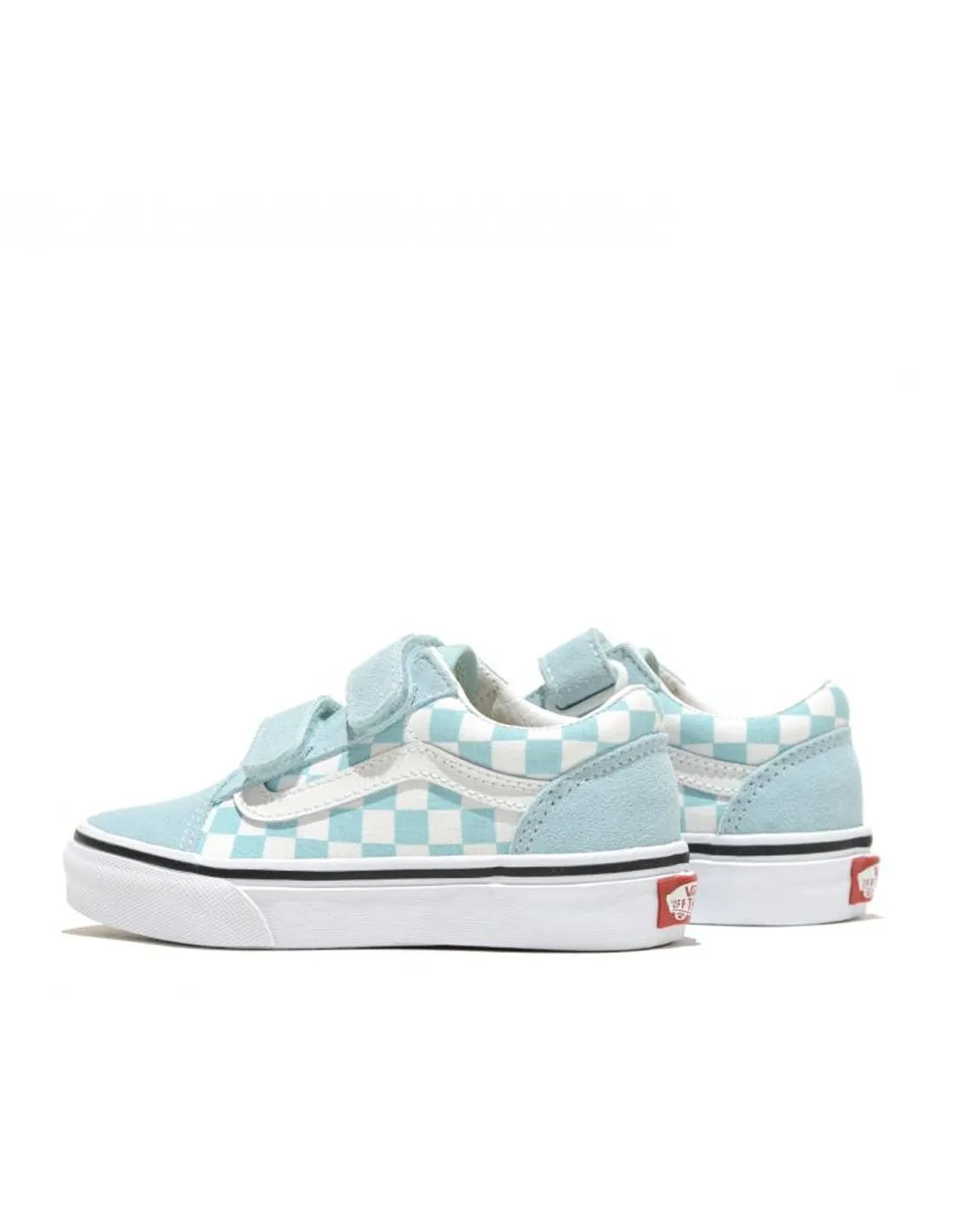 VANS OLD SKOOL V  THEORY CHECKERBOARD CANAL AZUL  CALZADO INFANTIL