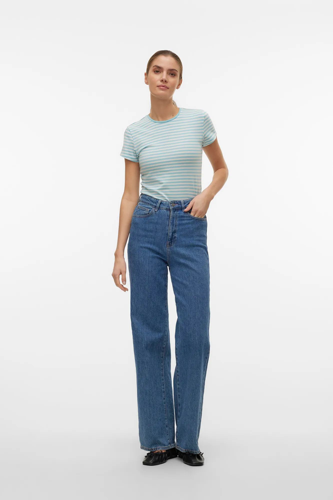 Vero Moda Camiseta de manga corta a rayas