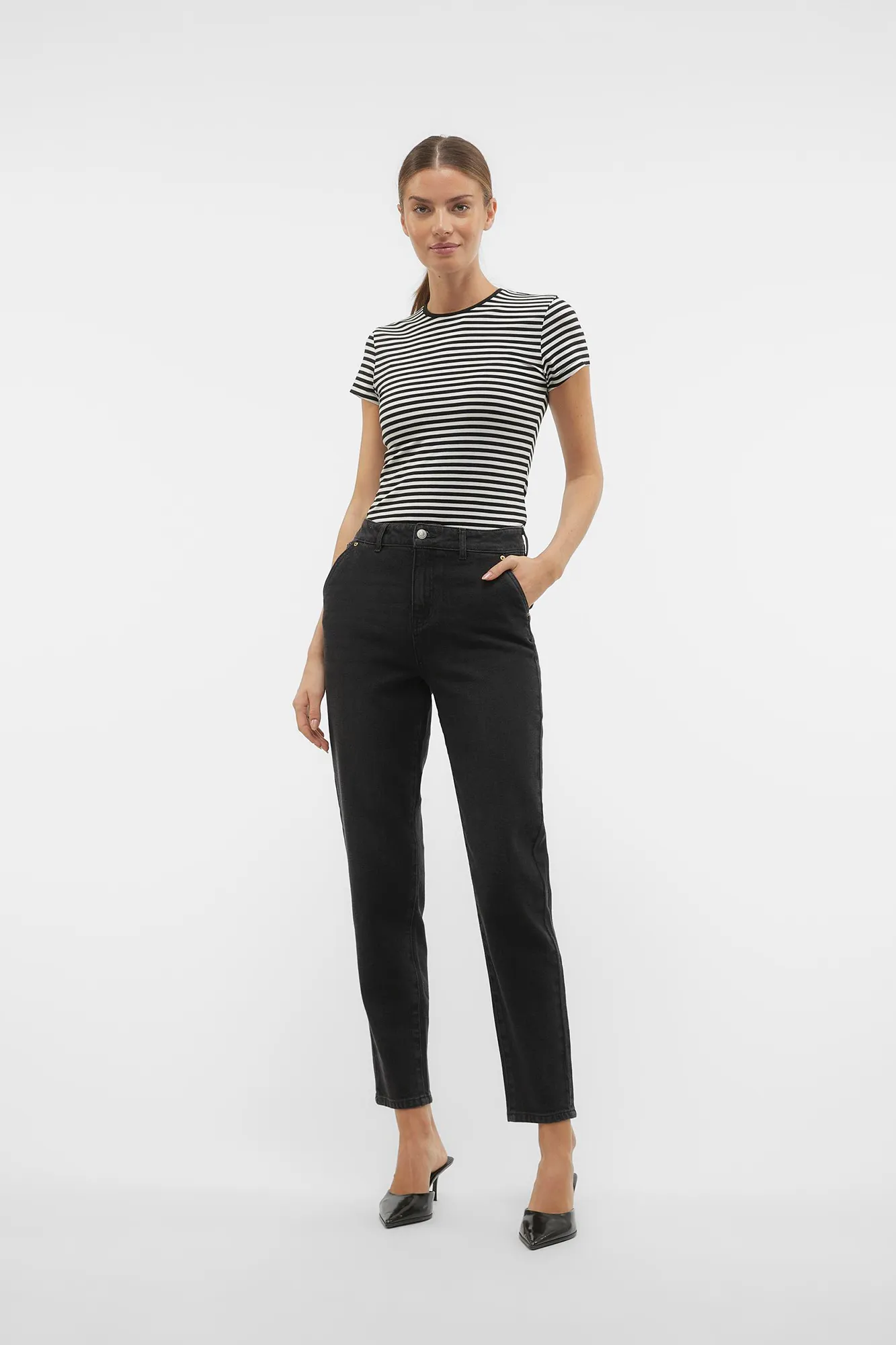 Vero Moda Camiseta de manga corta a rayas