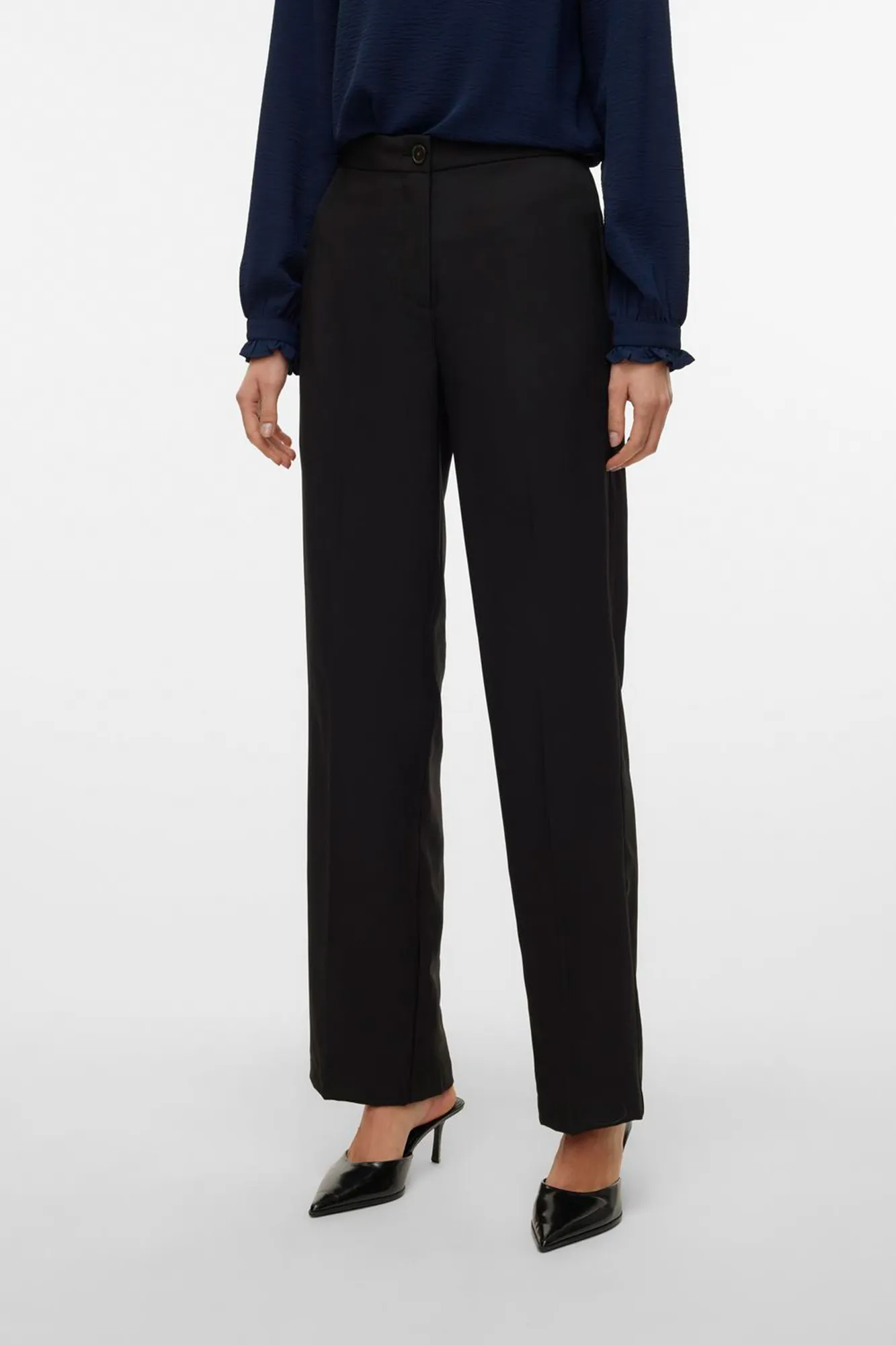 Vero Moda Pantalón de vestir de mujer corte recto