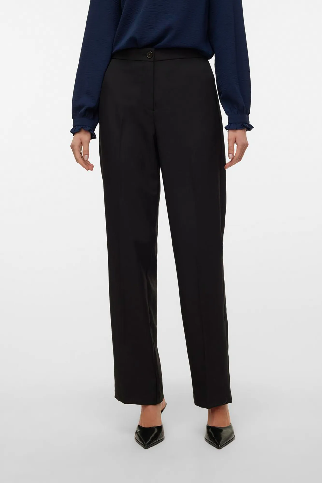 Vero Moda Pantalón de vestir de mujer corte recto