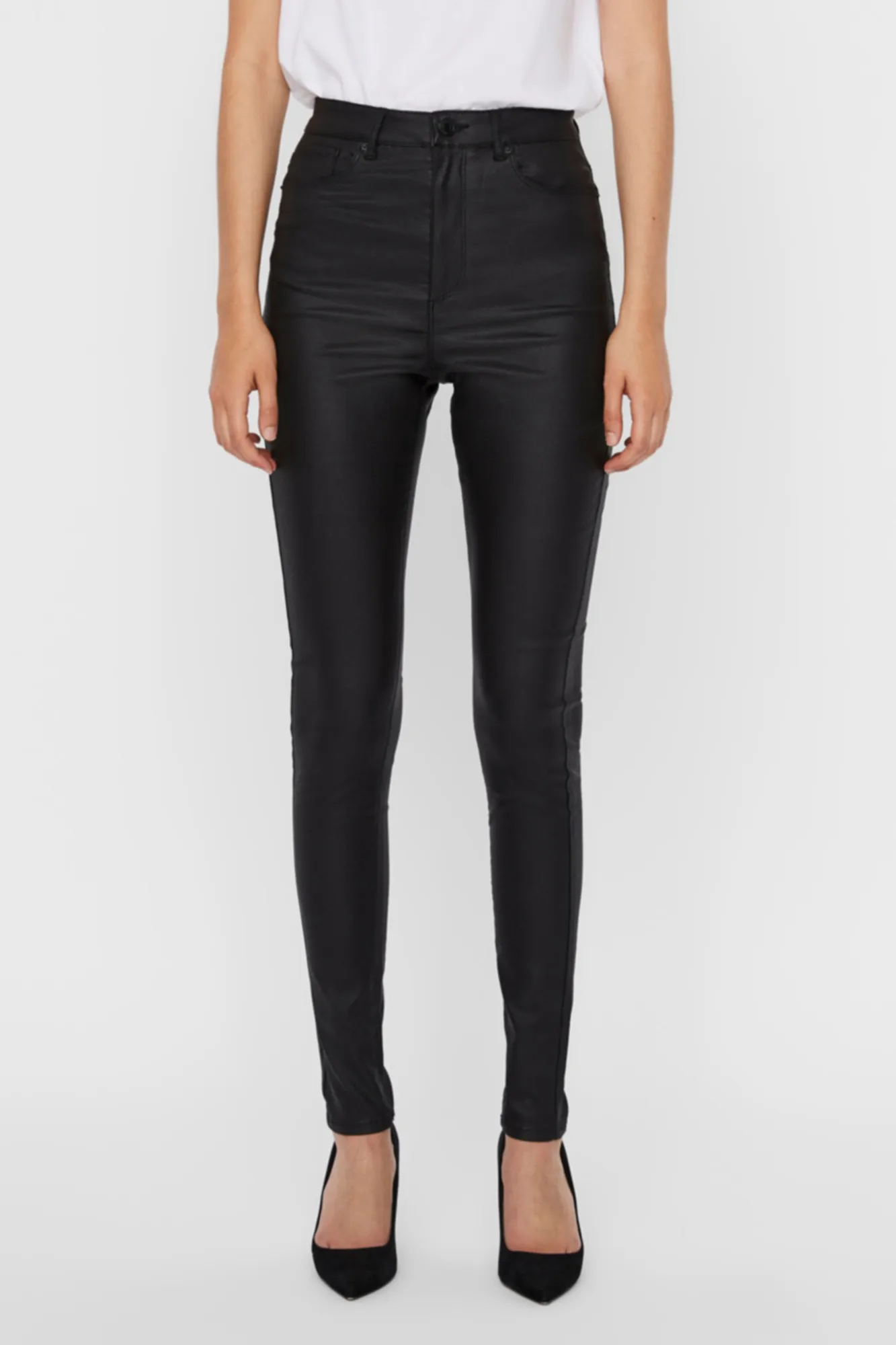 Vero Moda Pantalón largo de mujer encerado