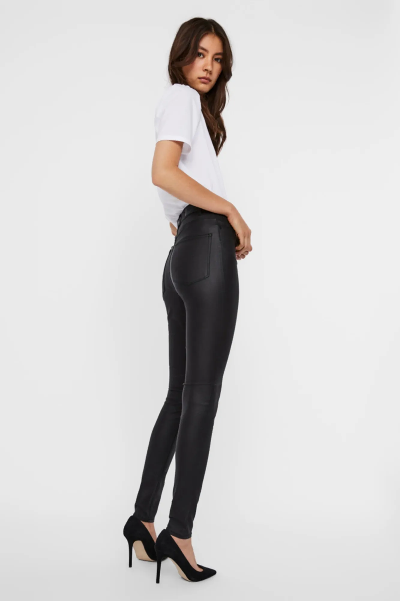 Vero Moda Pantalón largo de mujer encerado