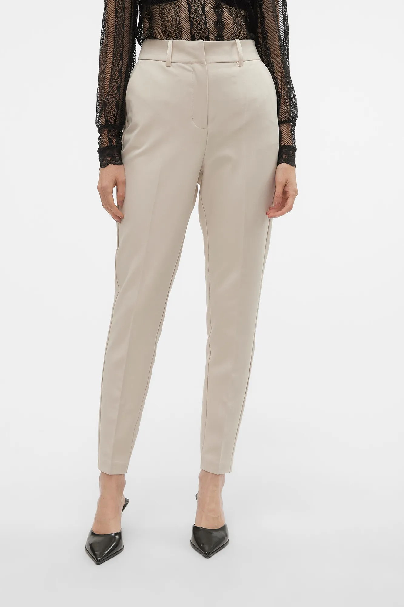 Vero Moda Pantalón pitillo con satinado