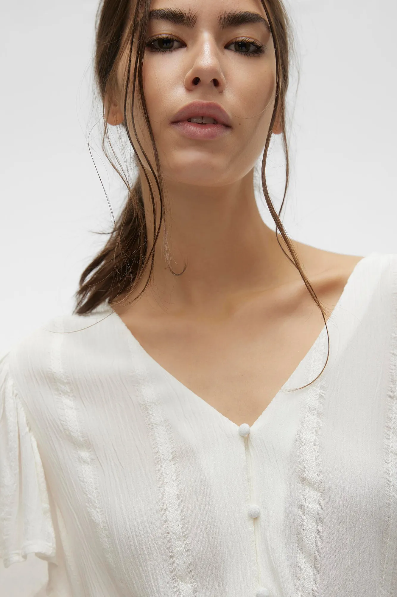 Vero Moda Top de manga corta fluída