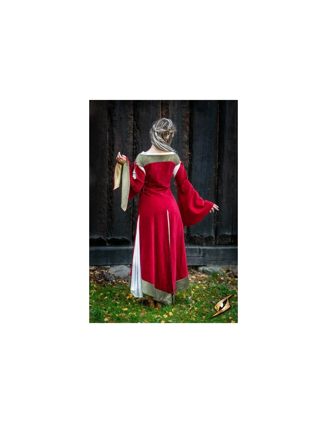 Vestido medieval Reina Isobel, color rojo